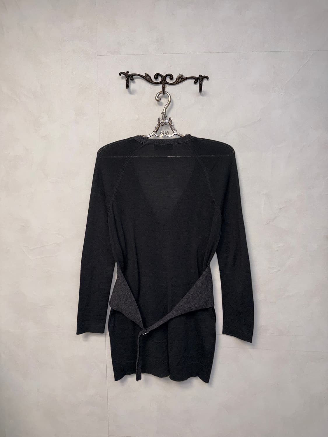 SYSTEM charcoal vest layered loose 가디건 상품이미지3