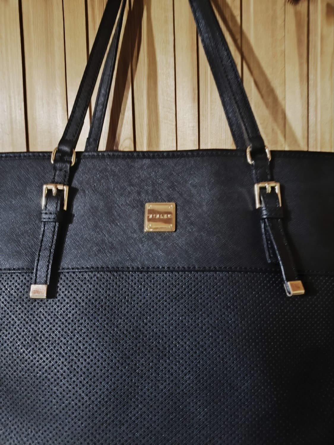 시슬리 가죽 펀칭 쇼퍼백 숄더백 상품이미지2