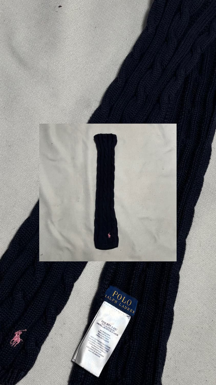 폴로랄프로렌 네이비 스웨터 머플러 상품이미지1