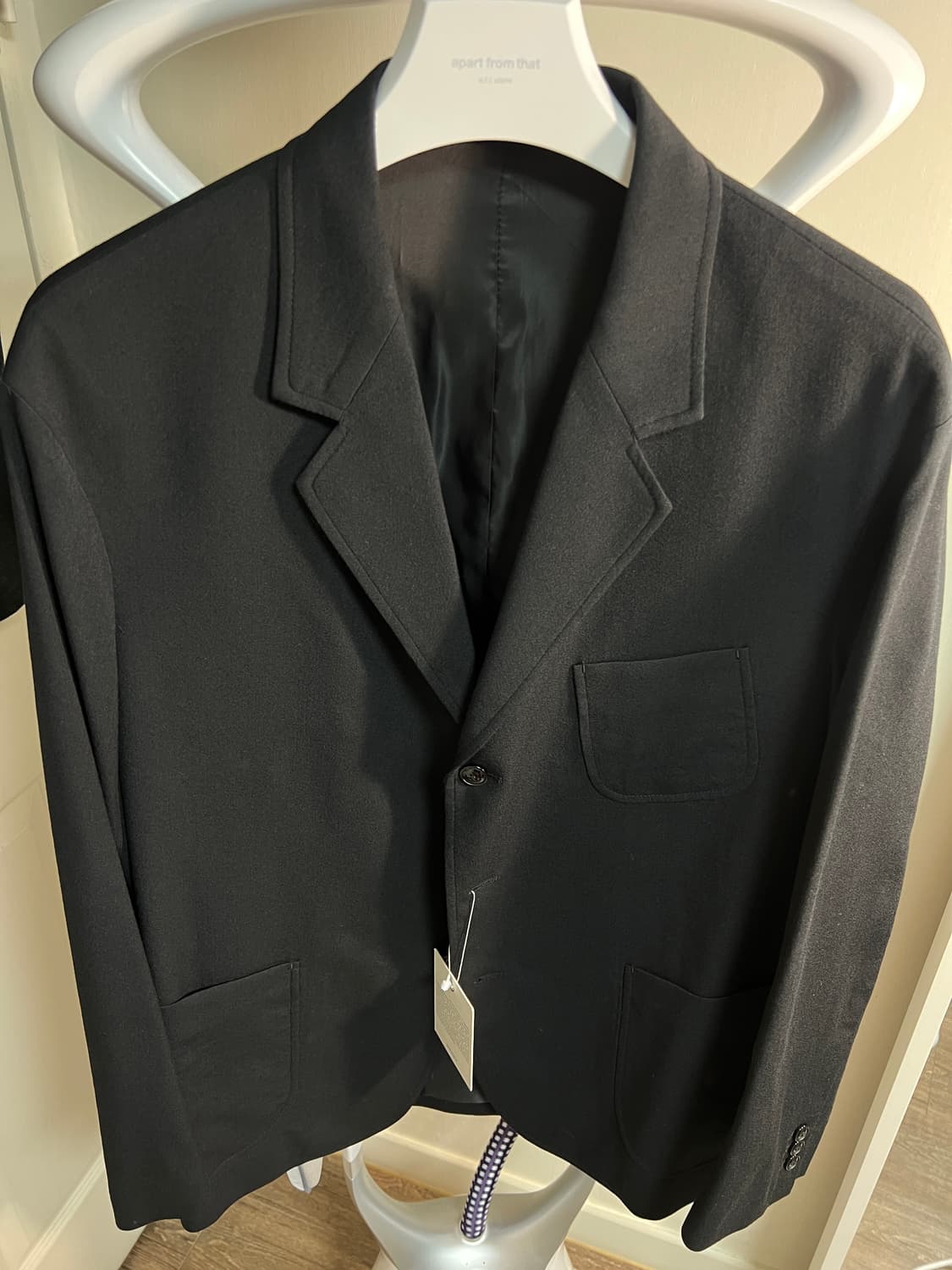 [M] 이얼즈어고 블랙 재패니즈 보일드 울 모달 울 패브릭 포닉 블레이저 상품이미지2