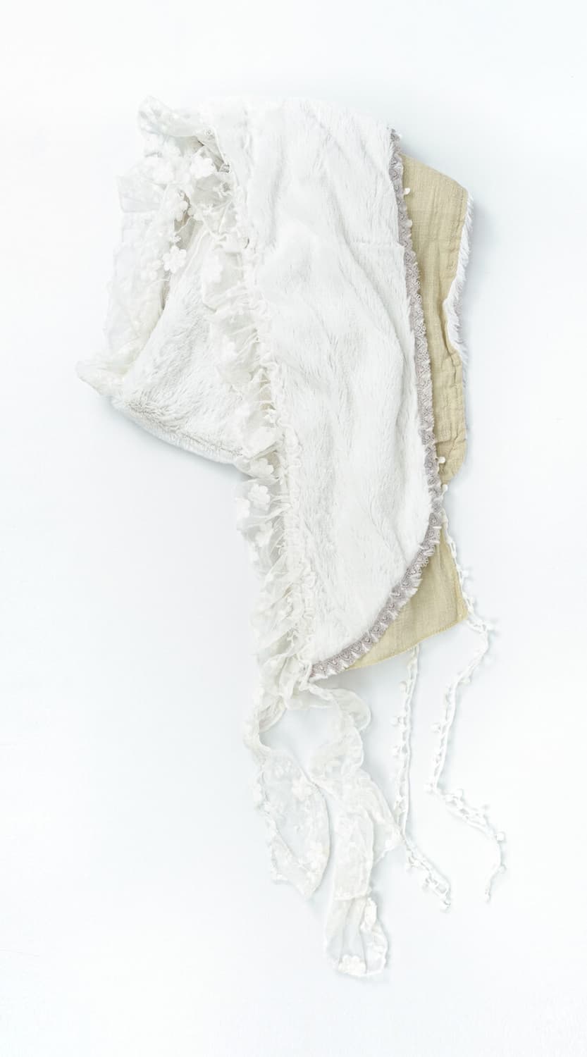 샵페어리 퍼 레이스 트림 스카프 상품이미지1