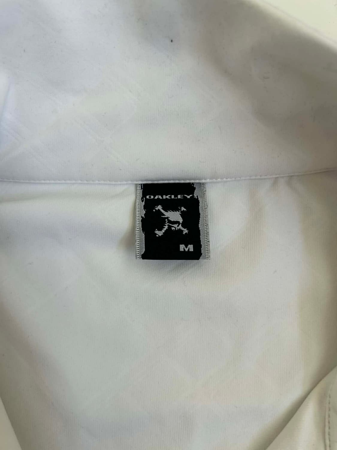 [M] 오클리 스컬 비대칭 화이트 러닝 집업 트레이닝 탑 져지 상품이미지5