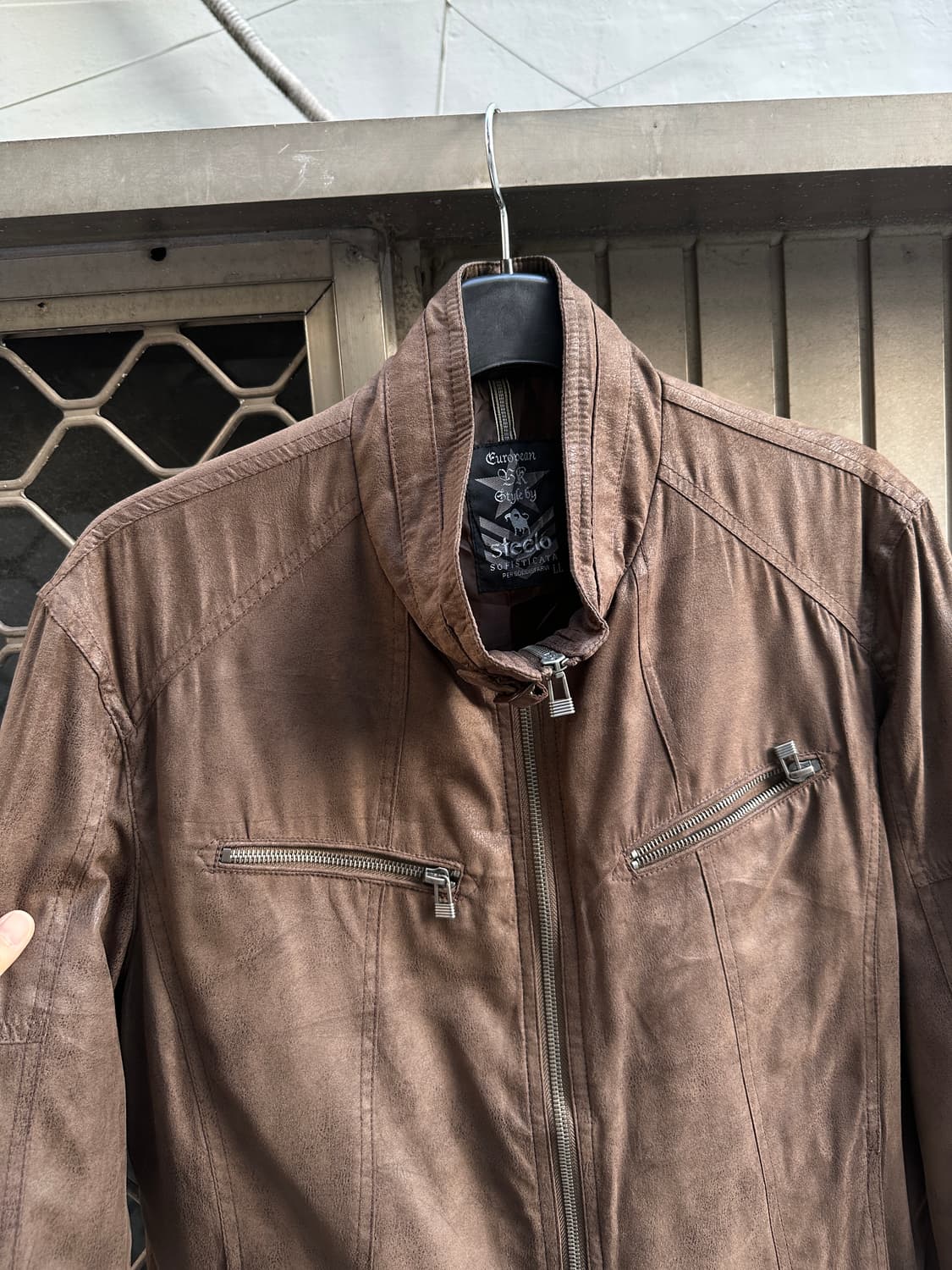 STEELO brown poly suede jacket 상품이미지4