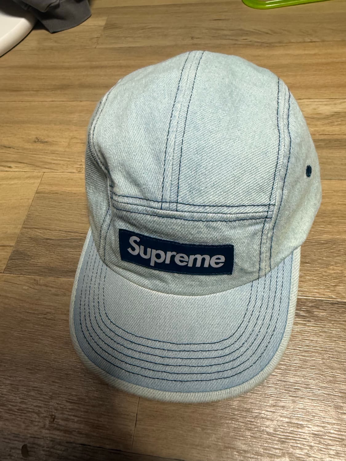 슈프림 데님 캠프캡 라이트 워시드 인디고 - 25SS 상품이미지1