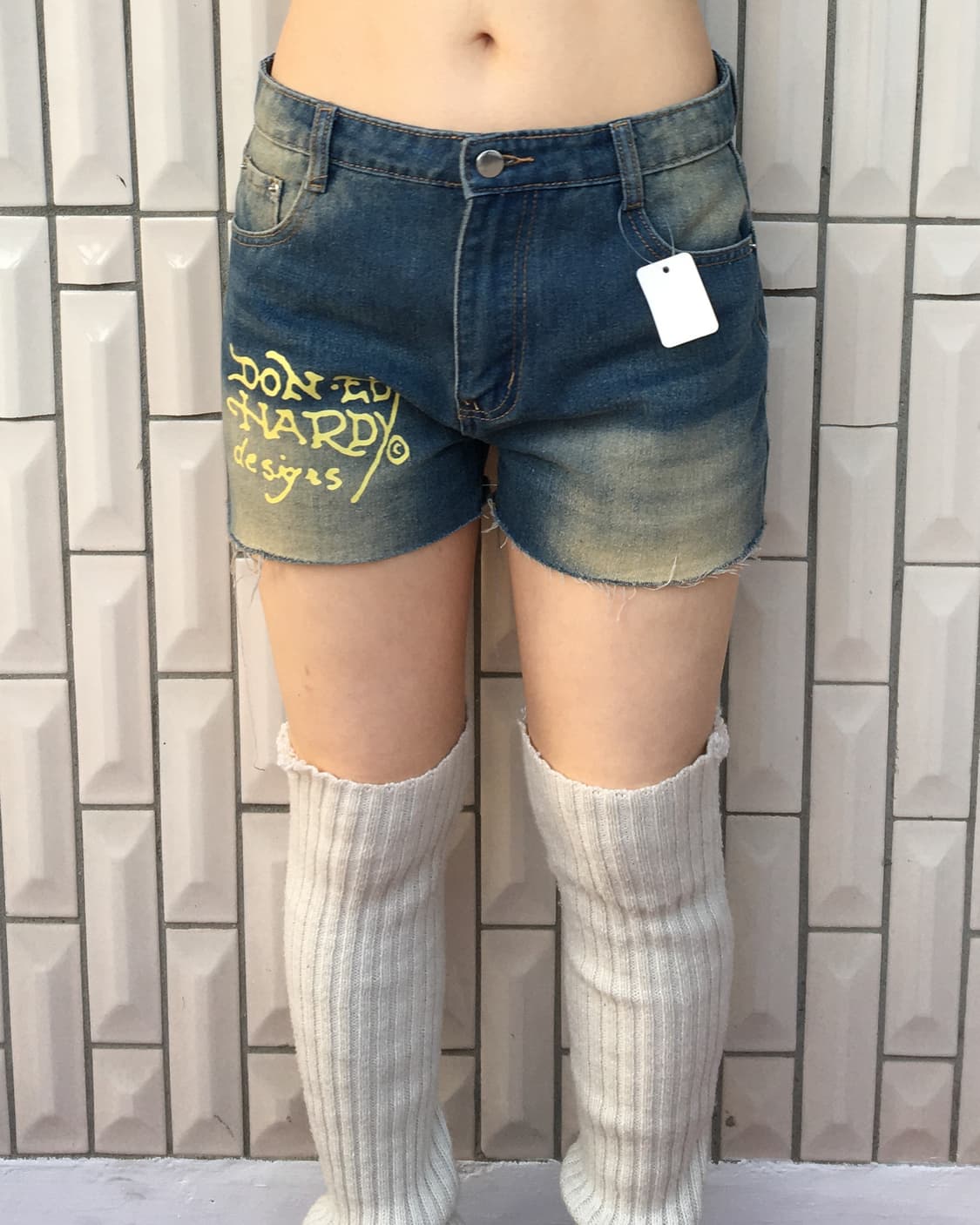 Edhardy printing denim short 상품이미지5