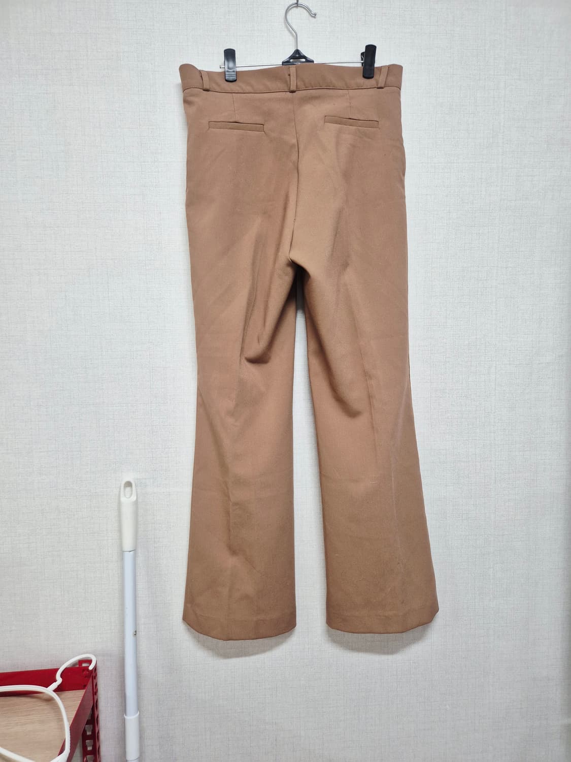 브라운 세미 와이드 슬랙스 팬츠 상품이미지2