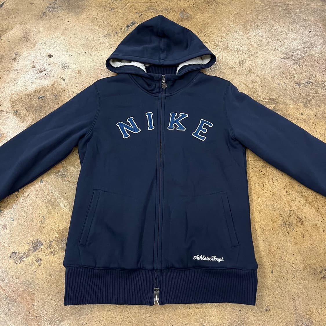 나이키 양털 네이비 후드집업 상품이미지3