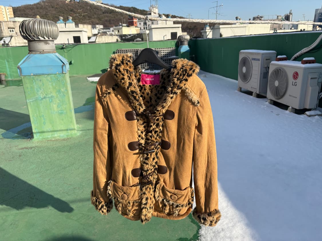 빈티지 호피무늬 퍼자켓 상품이미지3