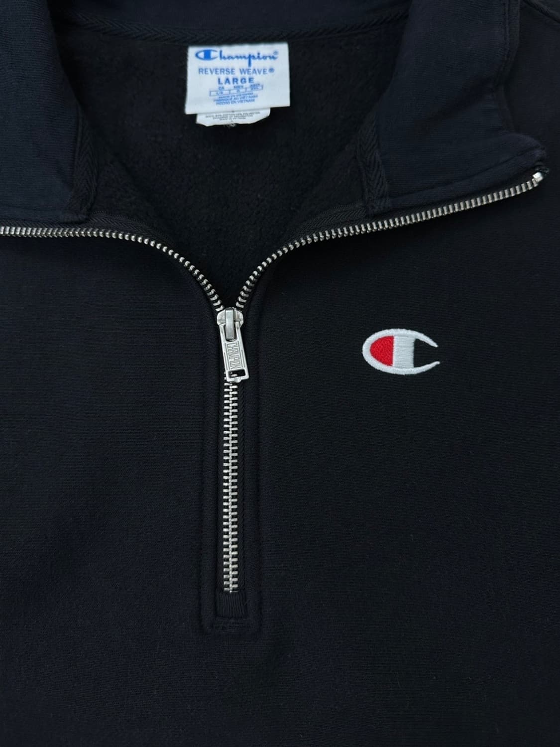 챔피온 리버스위브 반집업 블랙 (2XL)  상품이미지4