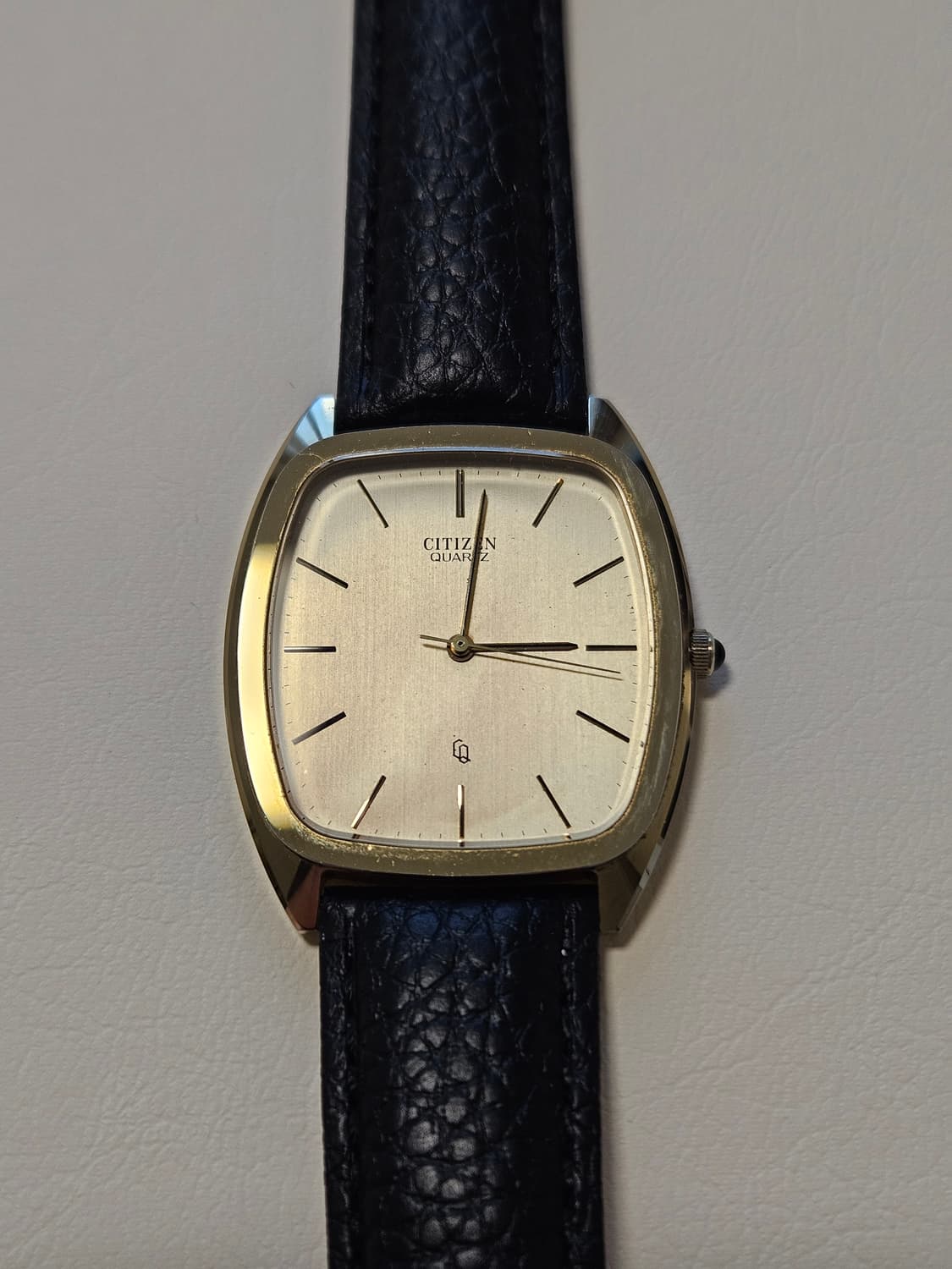 빈티지 시티즌 쿼츠 금장 가죽 시계 상품이미지3