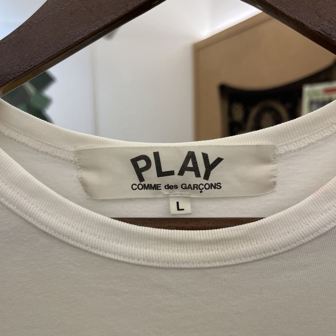 꼼데가르송 빈티지 캐주얼 골드하트와펜 반팔티 L C10998 상품이미지5