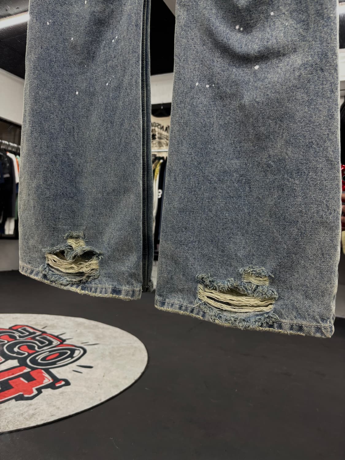 Schism Inducing 더블니 부츠컷 데님팬츠 상품이미지6