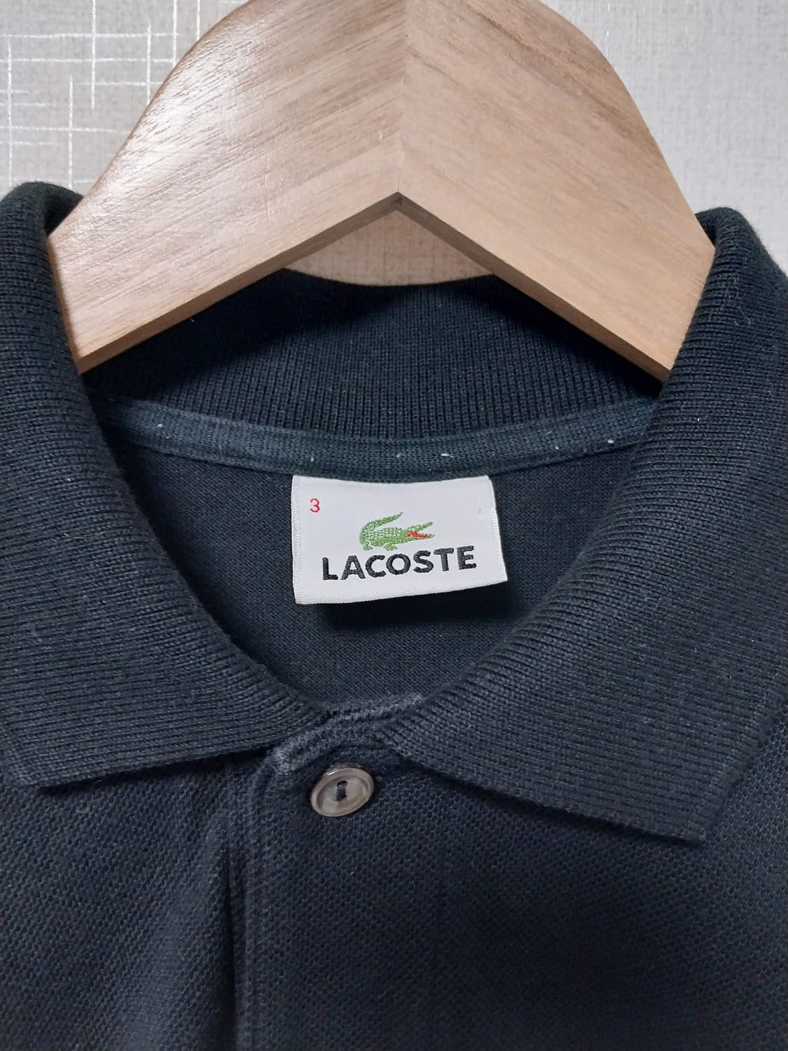 라코스테 긴팔 폴로 셔츠 블랙 3 상품이미지3