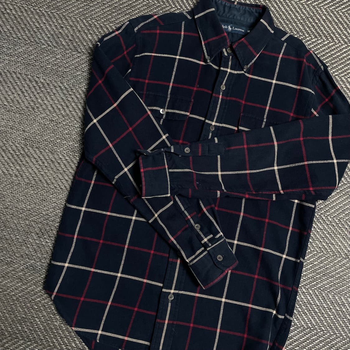 폴로 랄프로렌 체크 블럭 네이비 셔츠y 5165 상품이미지6