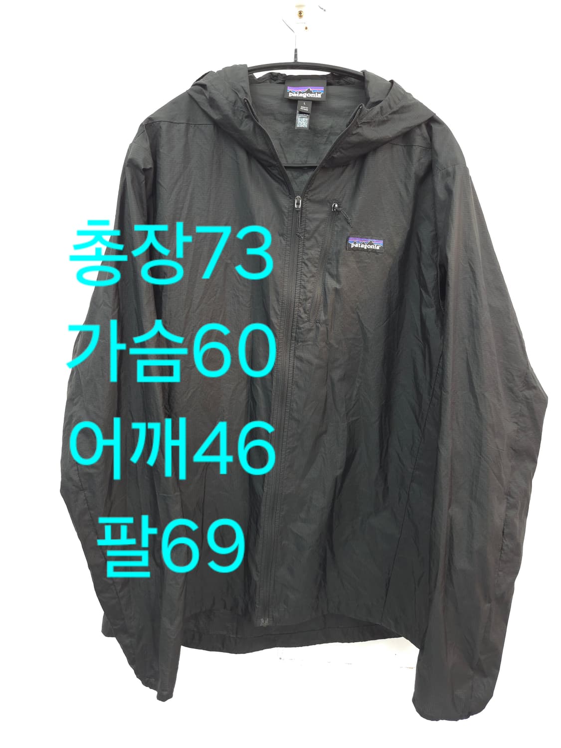 L 파타고니아 후디니 후드 바람막이 블랙 상품이미지1