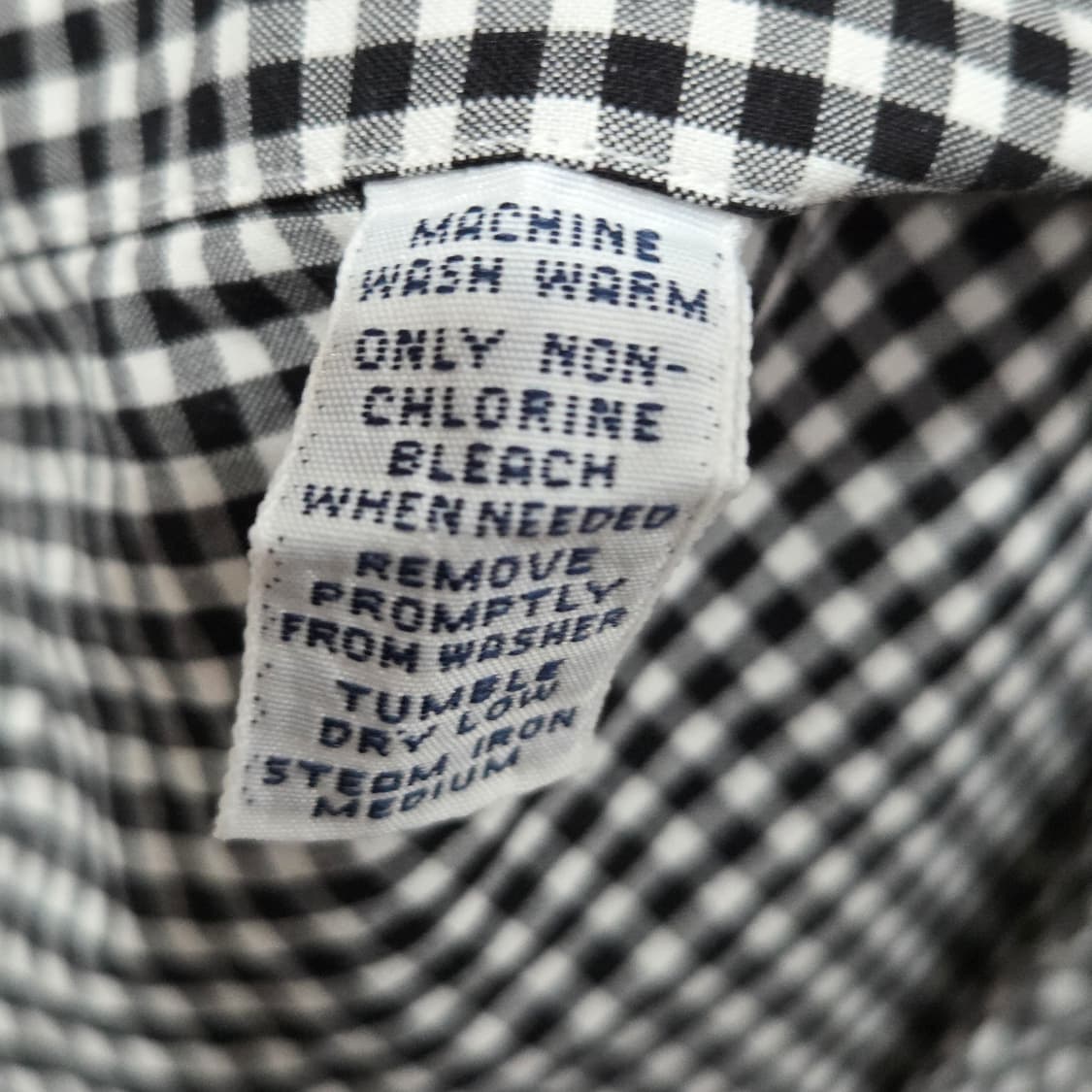 폴로랄프로렌 버튼다운 블랙 깅엄체크 셔츠 S 상품이미지5