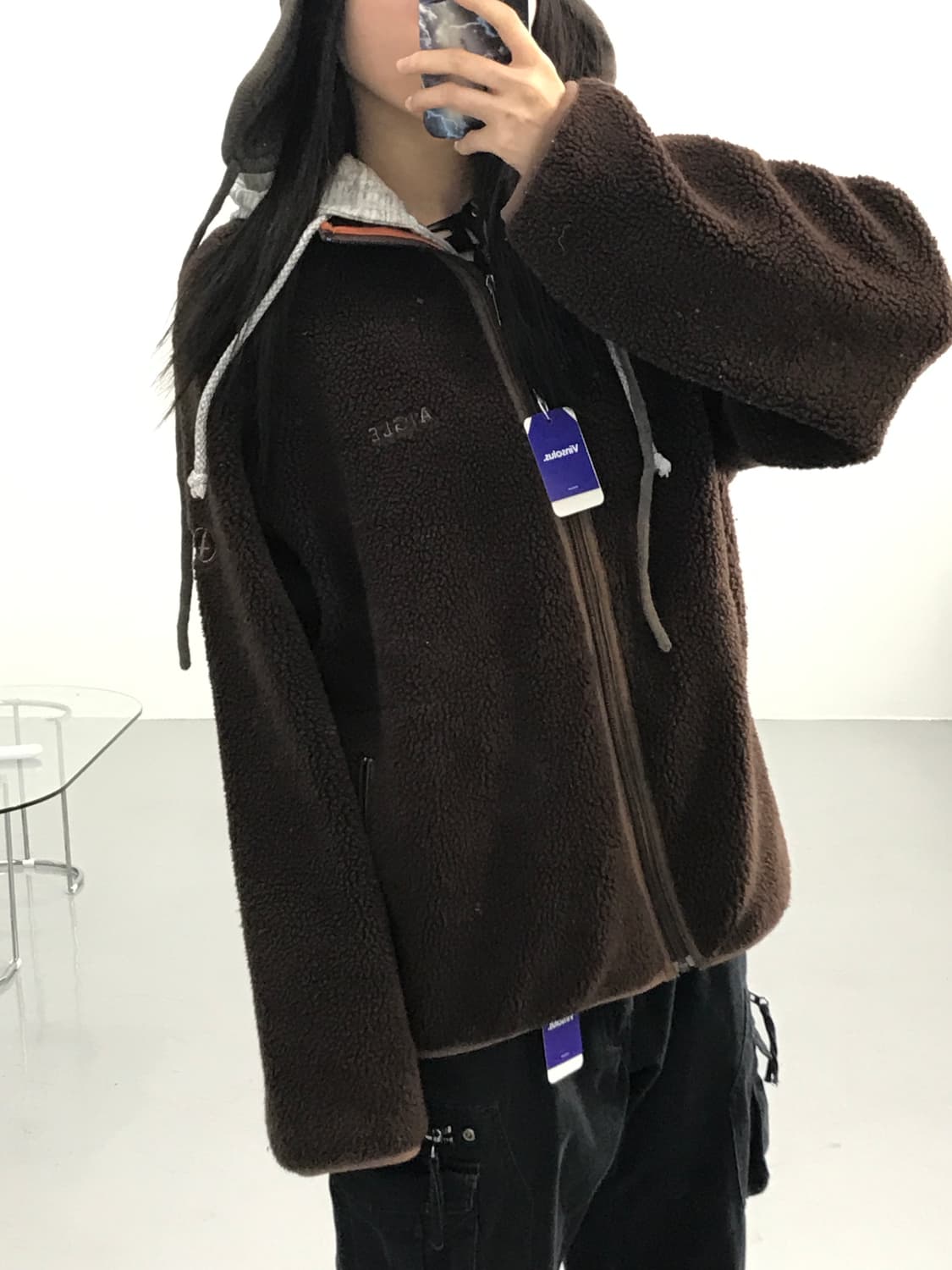 에이글 브라운 후리스 집업 상품이미지3