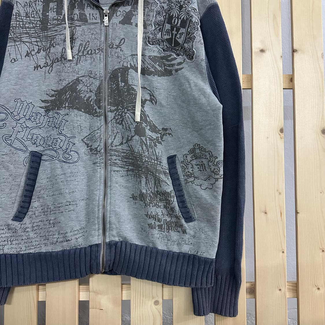 (L) 마자플라바 니트 후드집업 상품이미지3