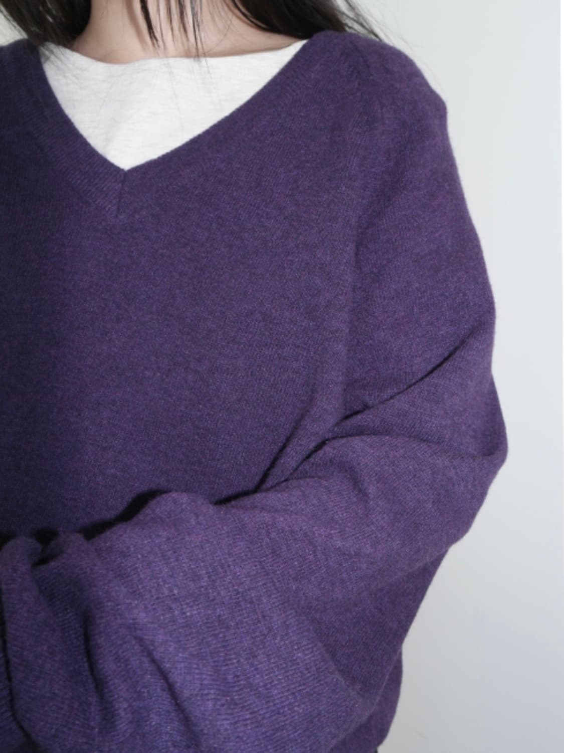 퍼플 니트 상품이미지4