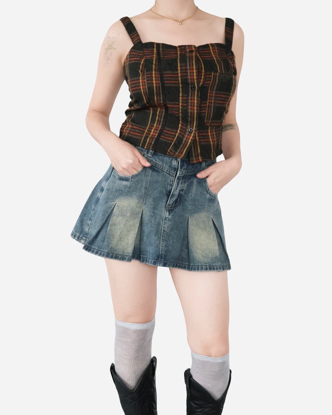 CELINE Paris Checkered Remake Strap Top 상품이미지3