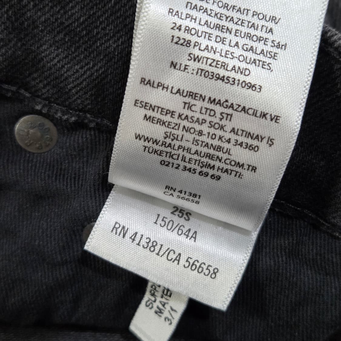 폴로랄프로렌 우먼 흑청 스판 스키니진 25/S 상품이미지7