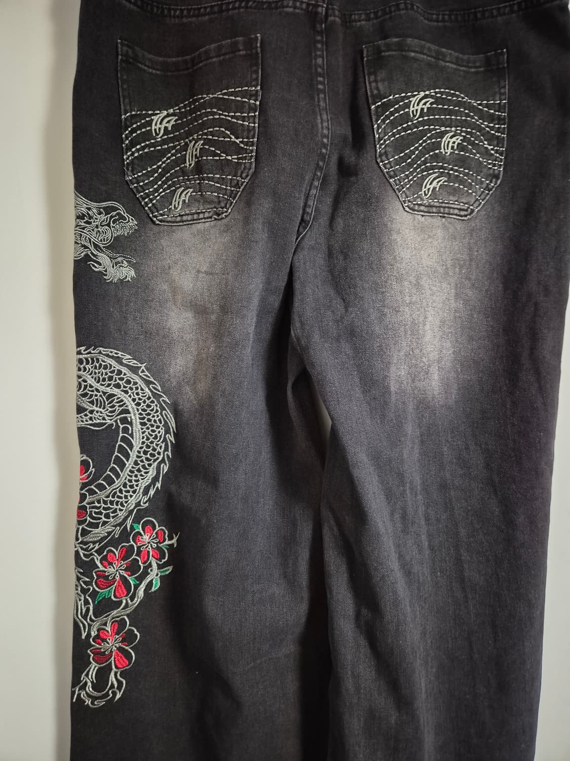 용 자수 힙합팬츠 허벅지41 총장114 상품이미지1