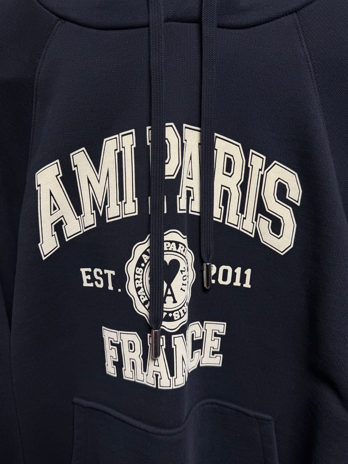 아미 파리 프랑스 후드 스웨트셔츠 블랙 L 사이즈 상품이미지3