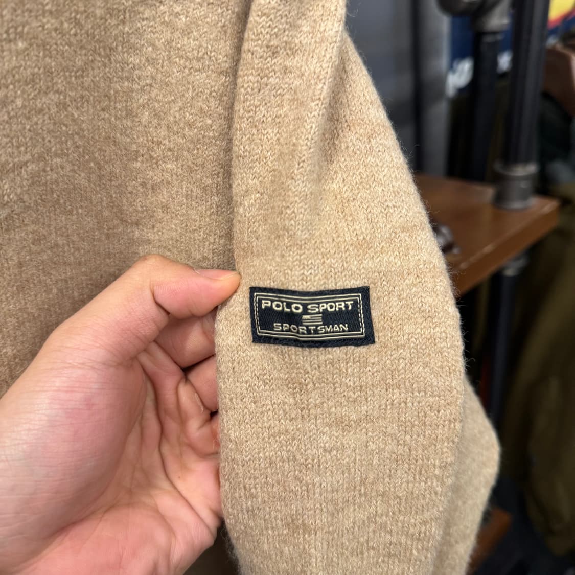 폴로 스포츠 by 랄프로렌 사이드 와펜 패치 솔리드 울 니트 N303 상품이미지6