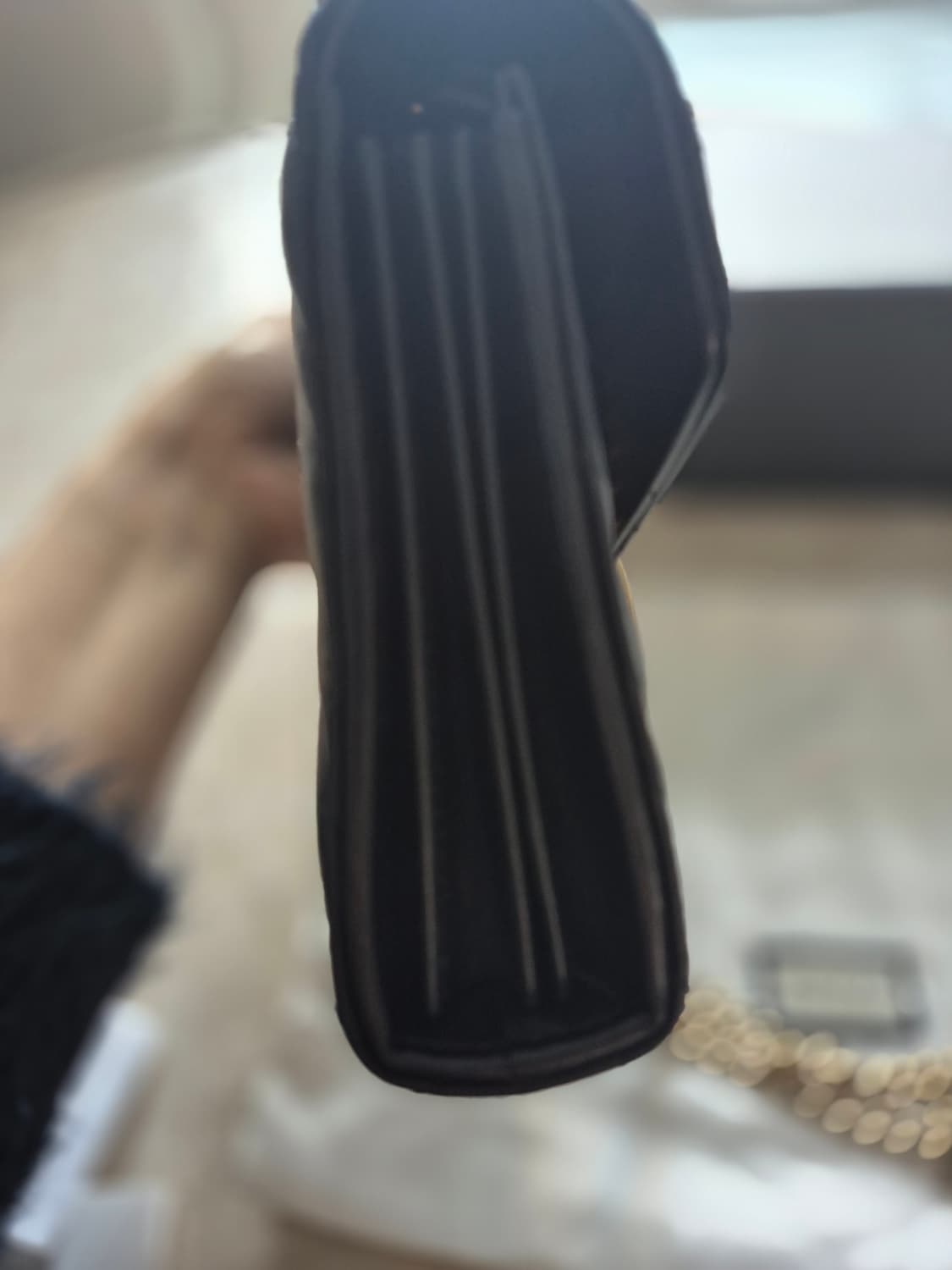 구찌 마몽 마틀라세 쉐브론 레더 미니 체인백 상품이미지8