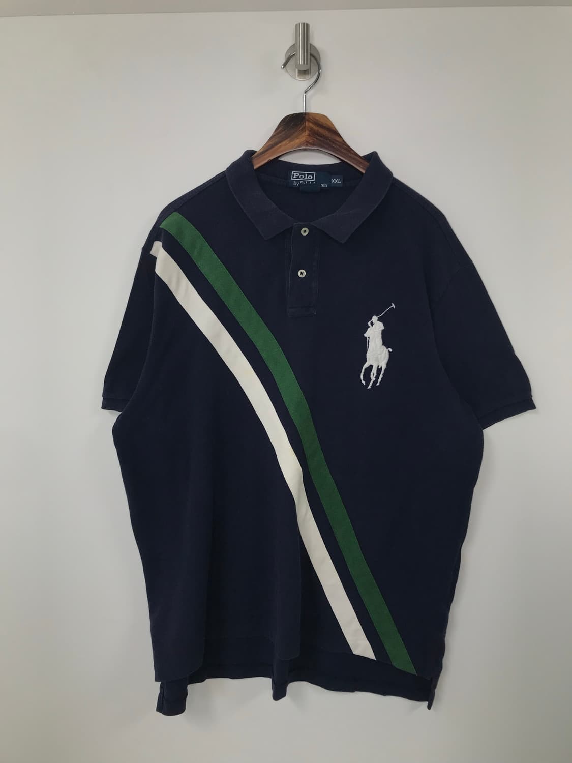 폴로 랄프로렌 빅포니 네이비 피케 반팔 카라 티셔츠 상품이미지2