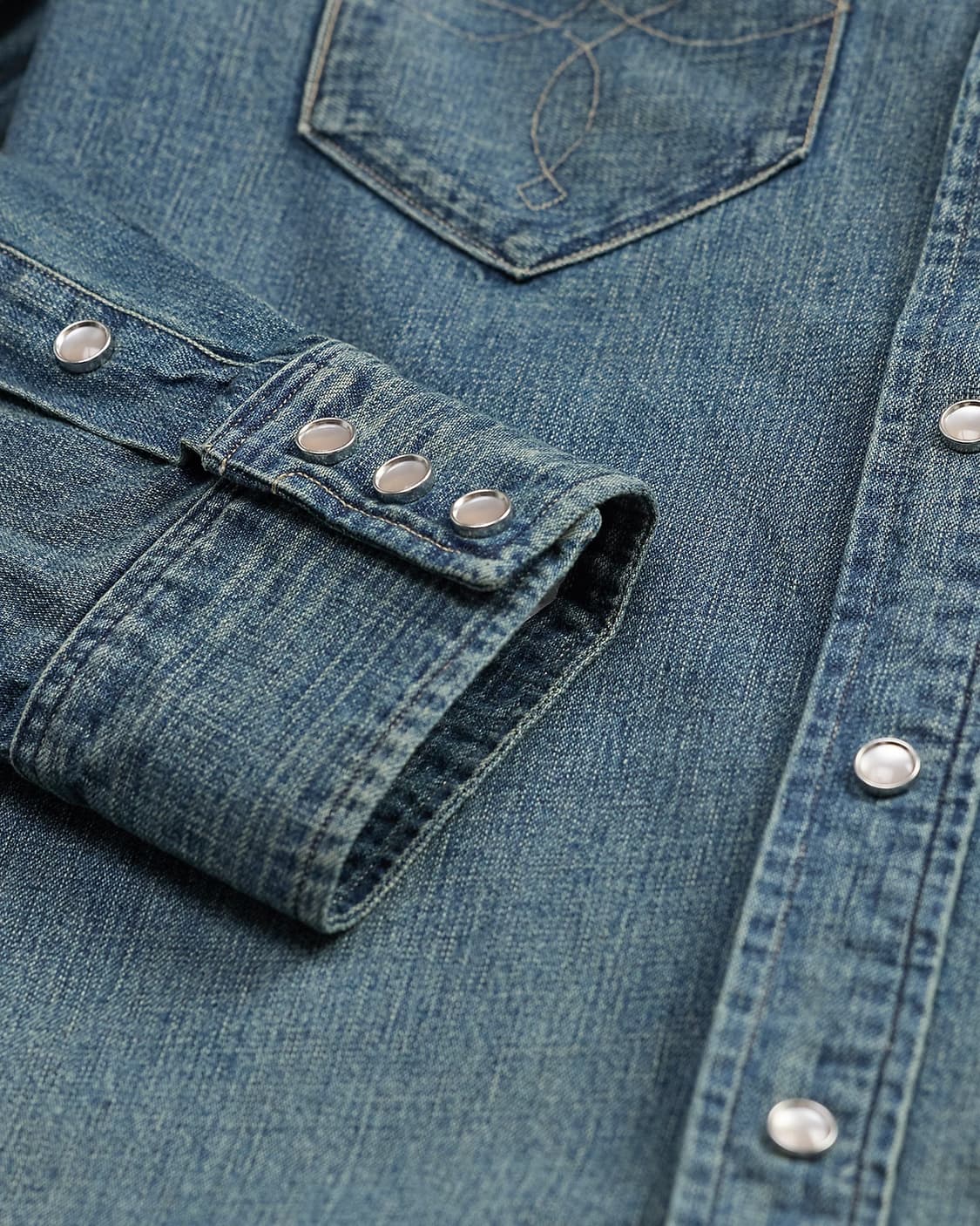 RRL 슬림핏 데님 웨스턴 셔츠 상품이미지4