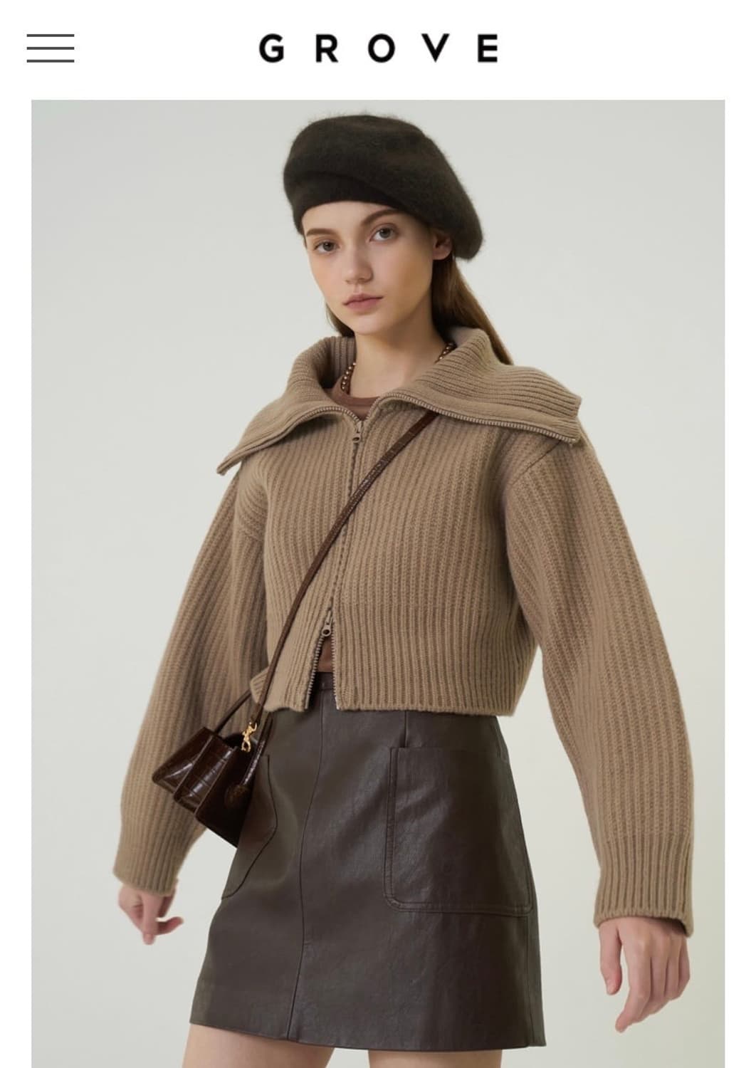 그로브 니트 집업 가디건 상품이미지2