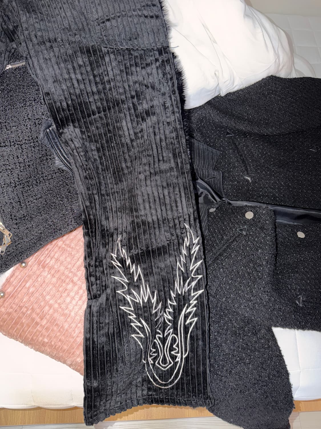 wesken 사이드 퍼 스터드 디테일 코듀로이 팬츠 상품이미지3