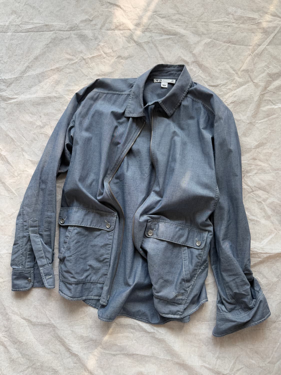 [L] Y-3 요지 야마모토 데님 셔츠 자켓 상품이미지1