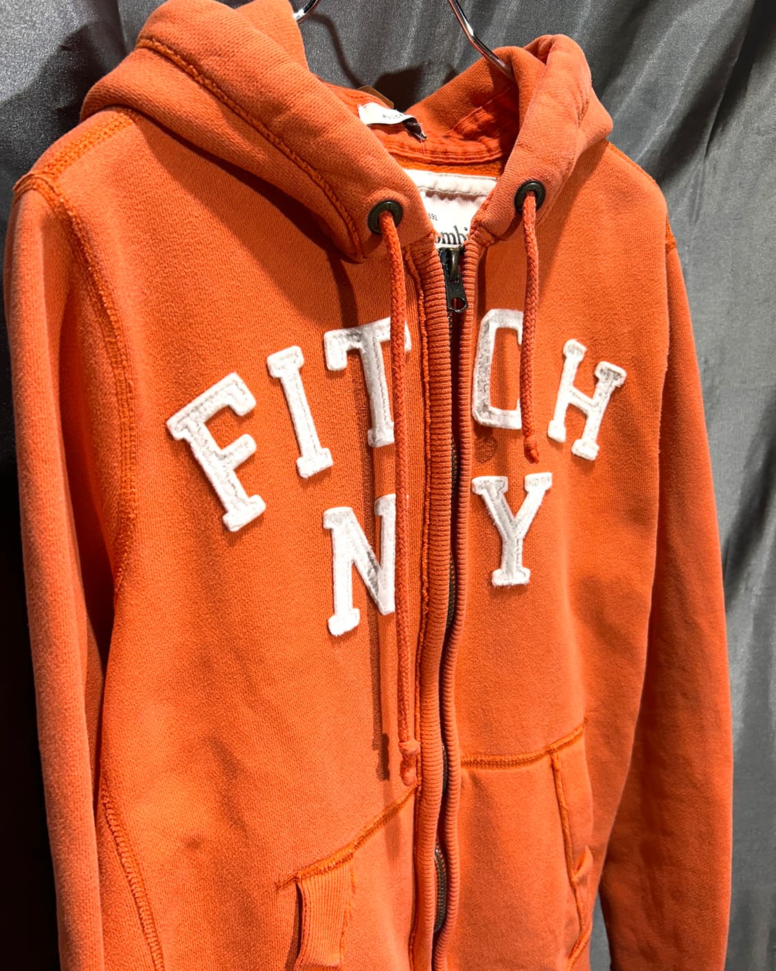 M 아베크롬비 빈티지 패치 오렌지 후드집업 상품이미지4