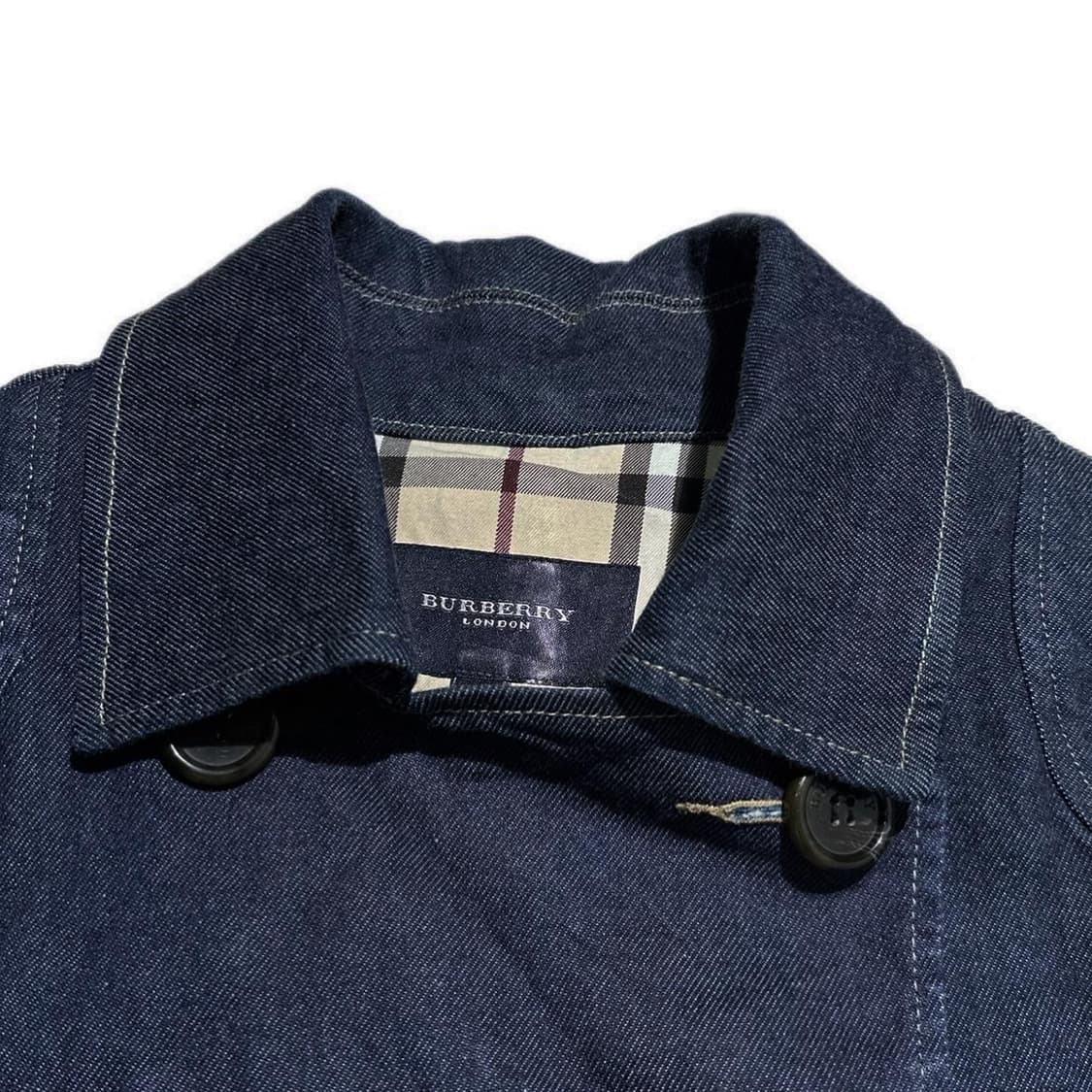 버버리 노바체크 안감 데님 더블 피코트 상품이미지3