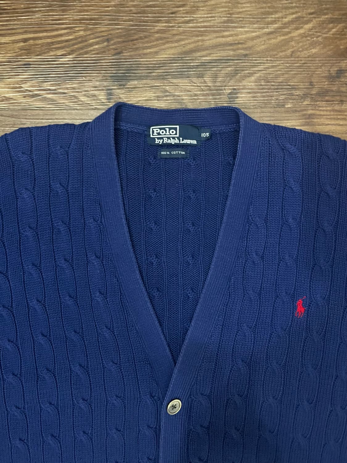 90s 폴로 랄프로렌 코튼 케이블 가디건 상품이미지2