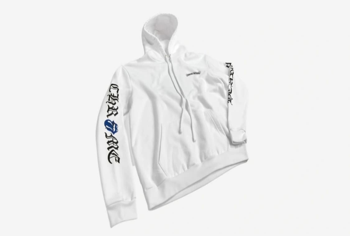 Chrome Hearts 롤링스톤즈 화이트 블루 후디 XXL 상품이미지2