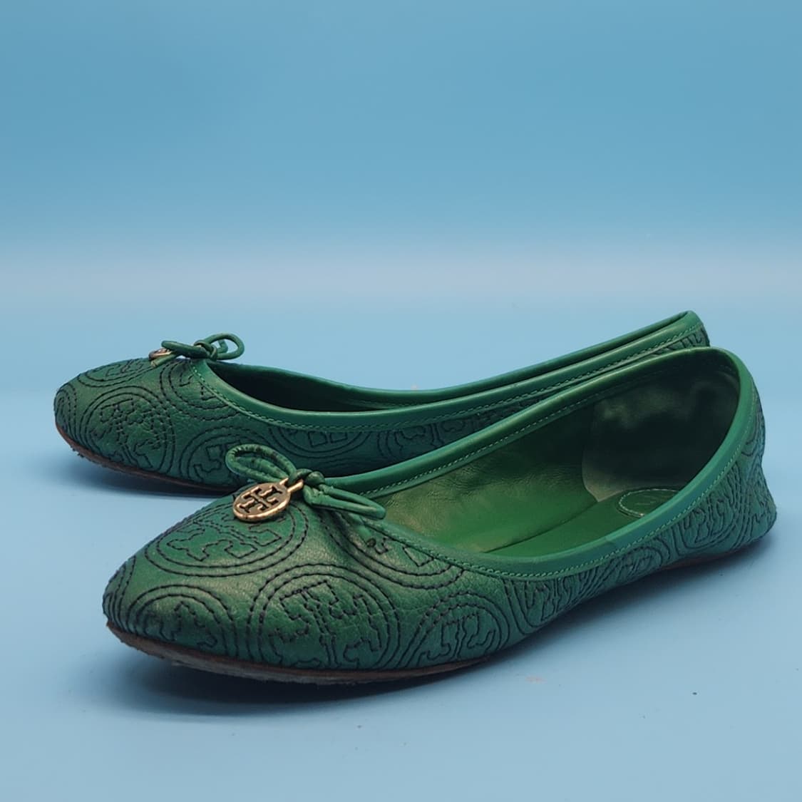 H 토리버치 여성 그린 플랫슈즈 7 240 상품이미지1