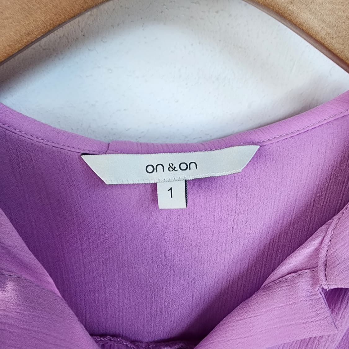 온앤온 보라색 플리츠 셔츠 원피스 상품이미지9