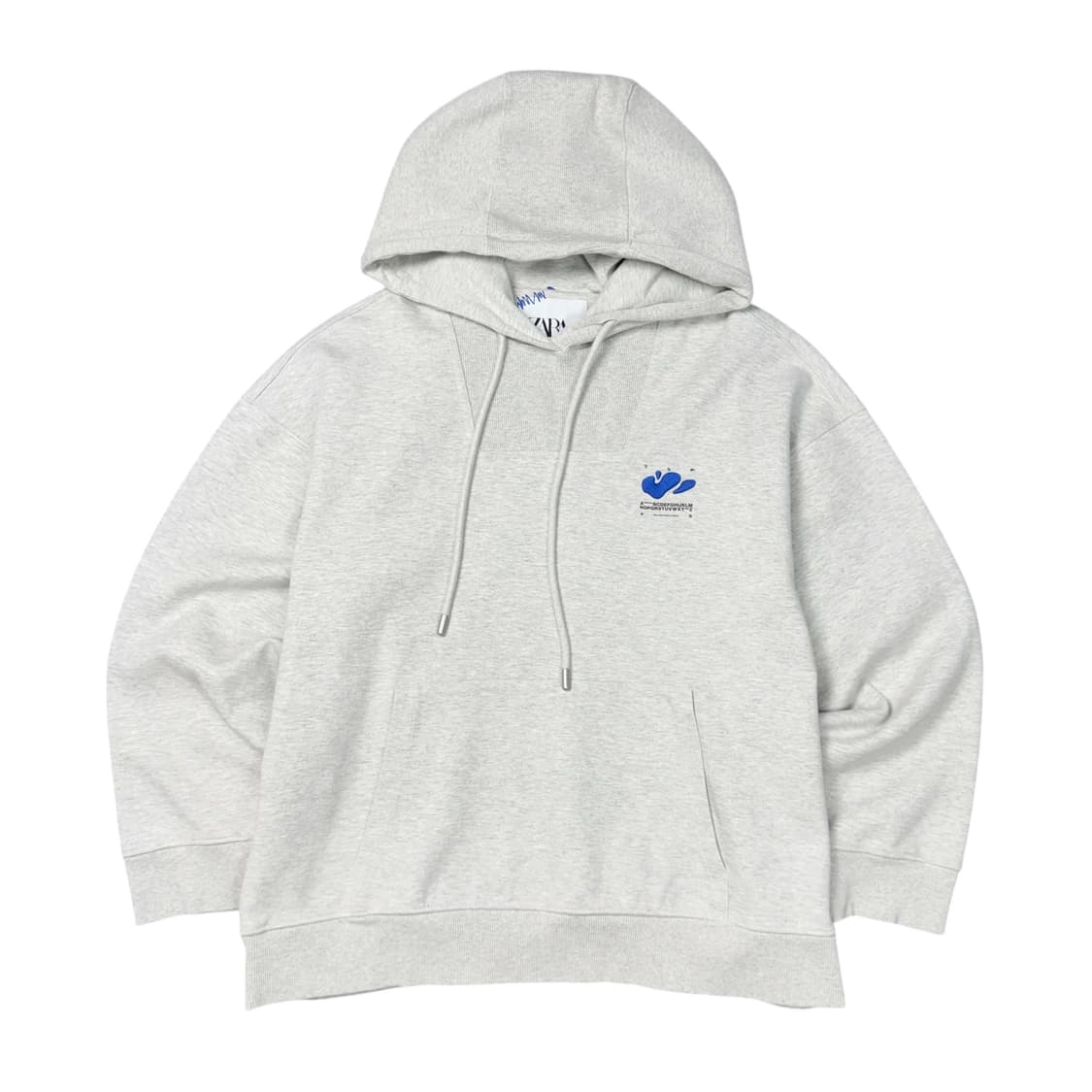 (L-XL) 자라 X 아더에러 자수 후드티 그레이  상품이미지1