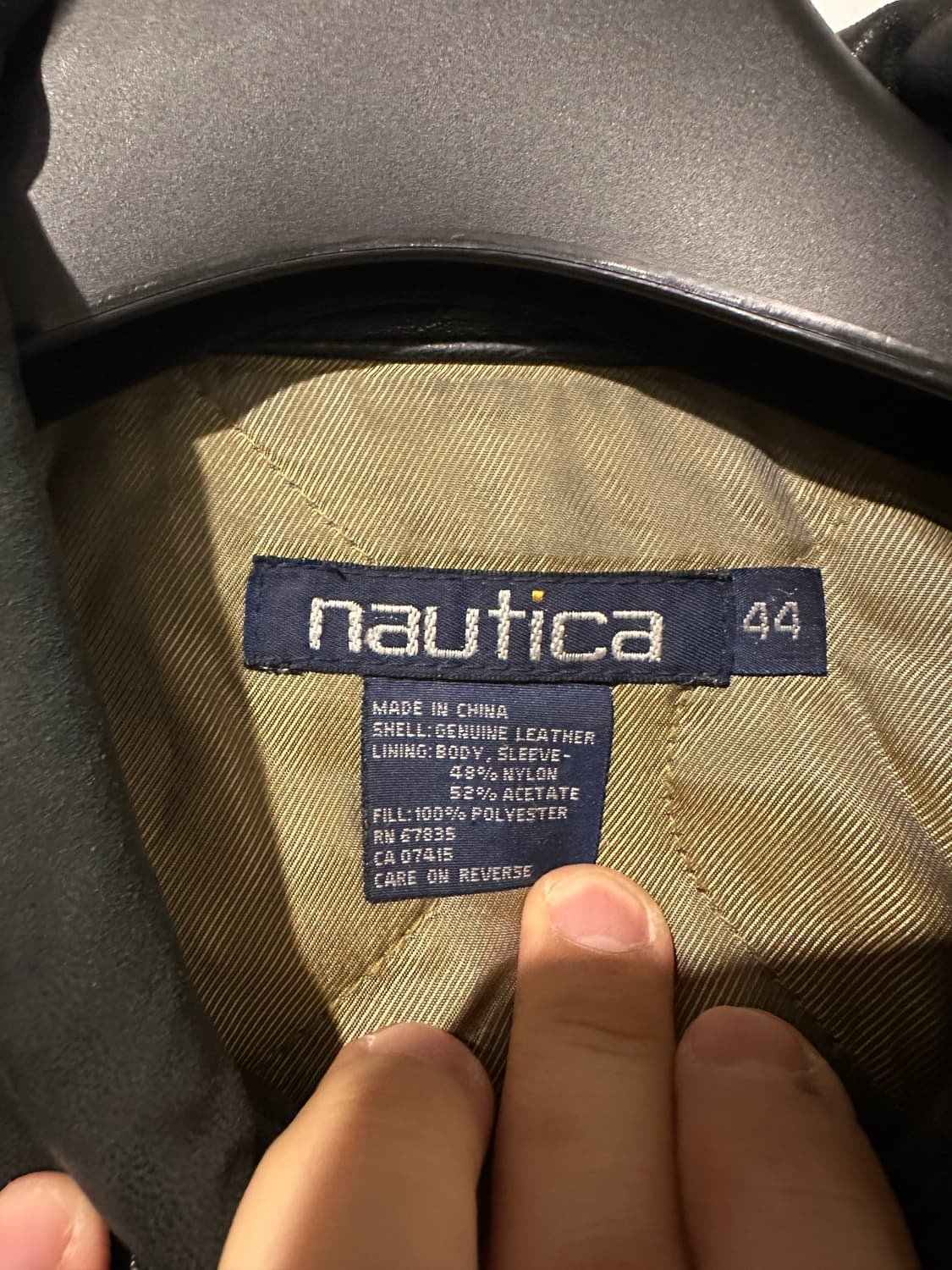 빈티지 90s 노티카 가죽 봄퍼 자켓 상품이미지3