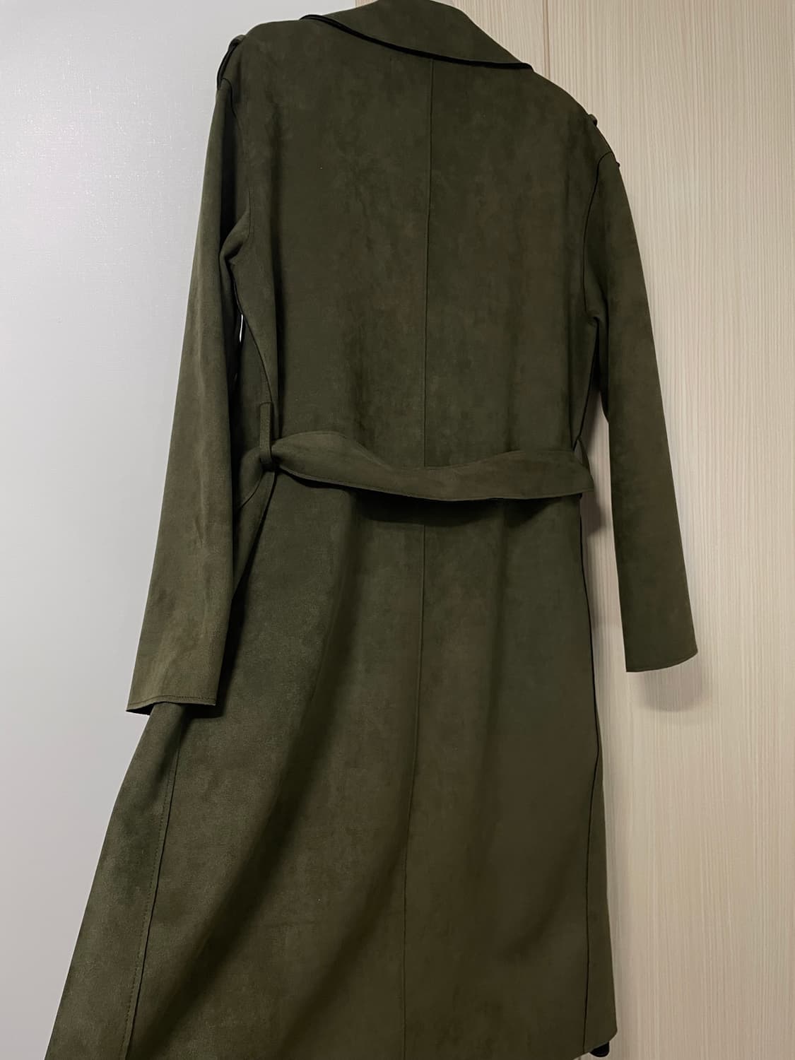 자라 스웨이드 트렌치코트 카키 55 상품이미지7