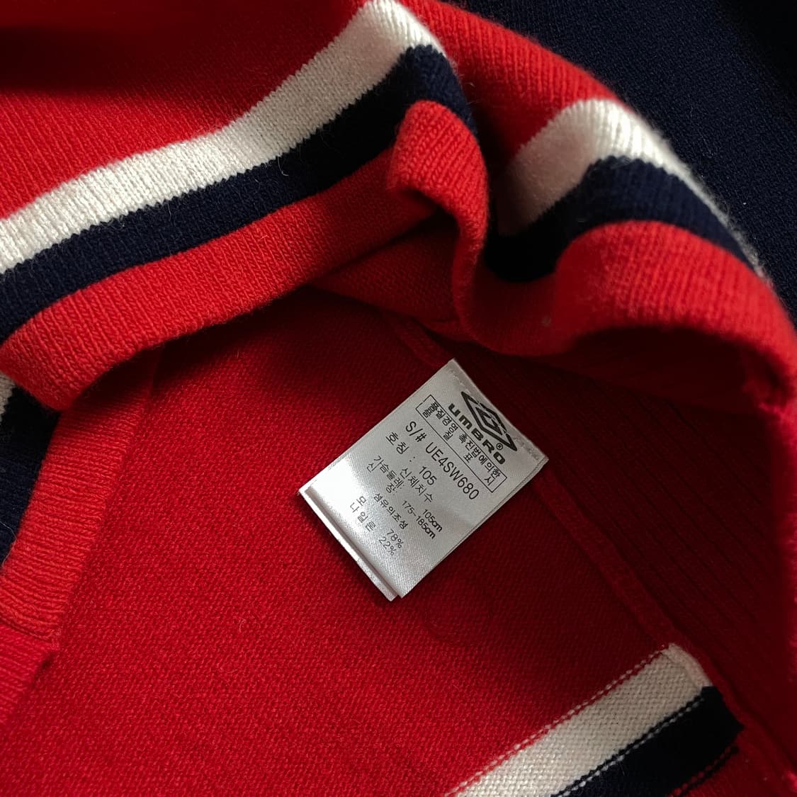 00s 엄브로 잉글랜드 국대 레트로 니트 집업o 2983 상품이미지6