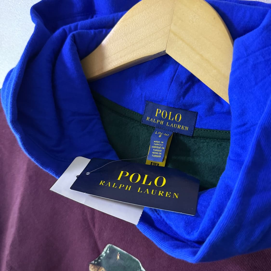 폴로 랄프로렌 베어프린팅 기모 후드티셔츠 보이즈 L (여성 66정도) 상품이미지3