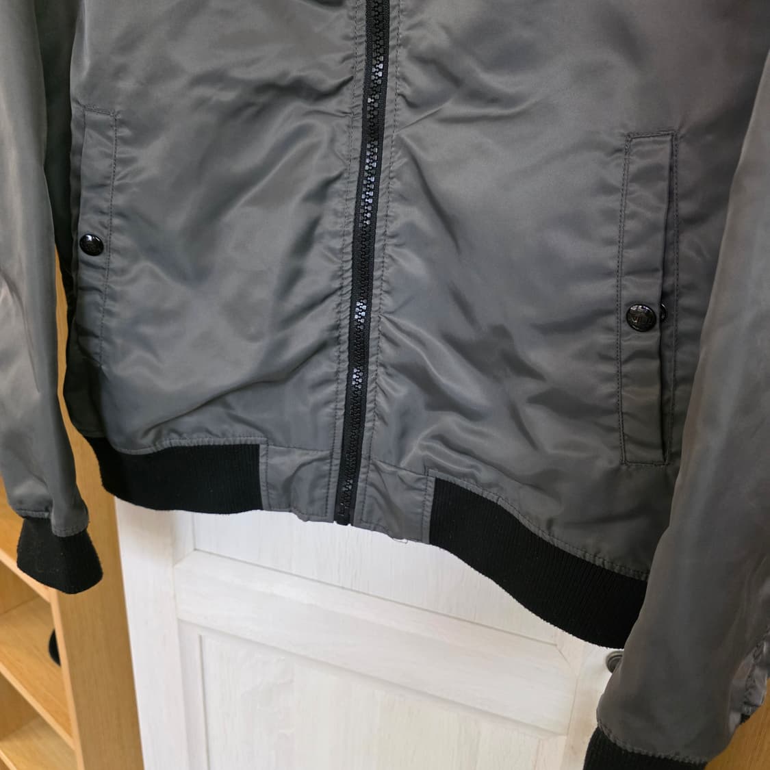 에비수 용 자수 봄버 자켓 그레이 (110) 상품이미지6