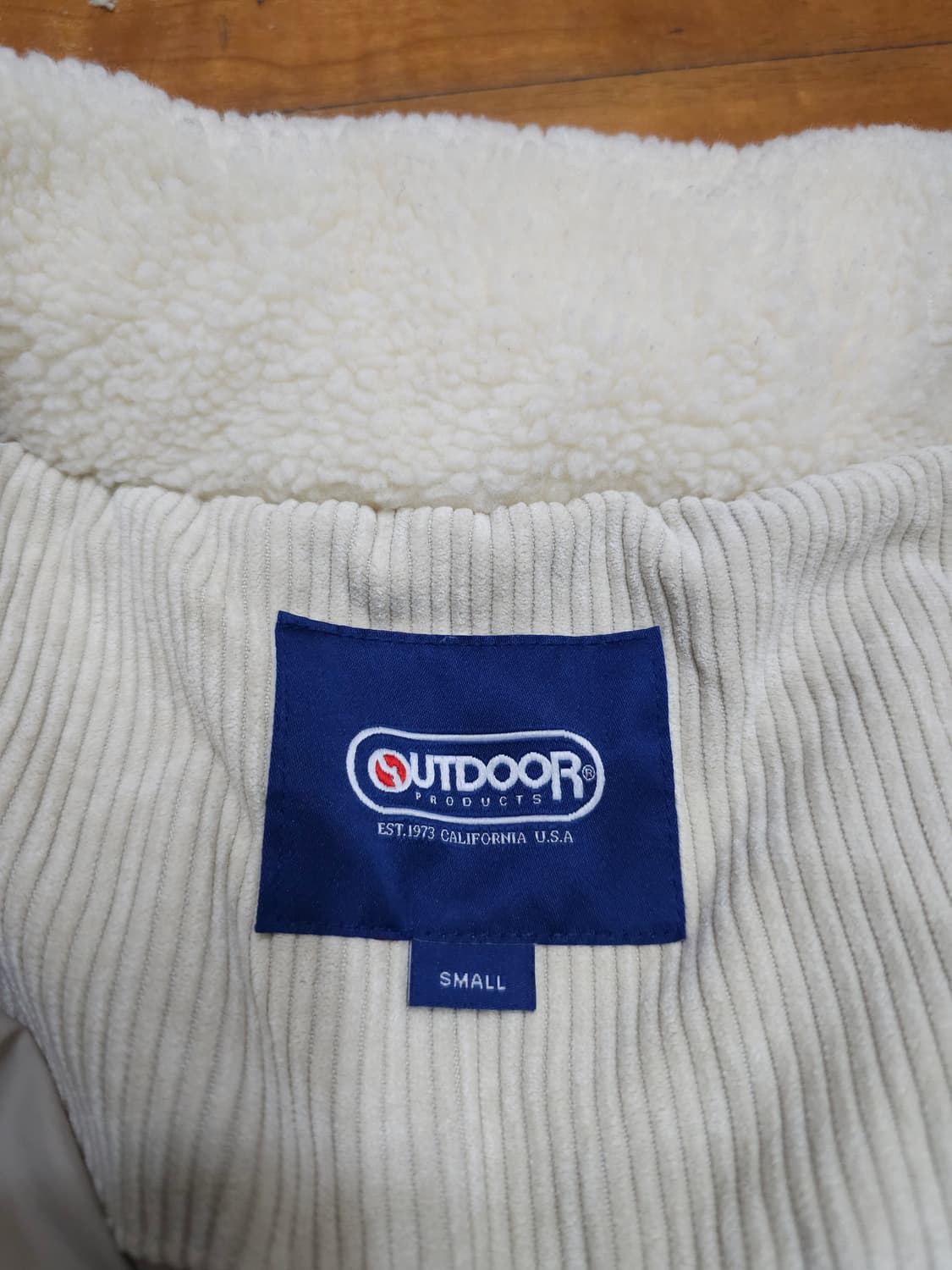 아웃도어 코듀로이 다운패딩 아이보리 상품이미지7