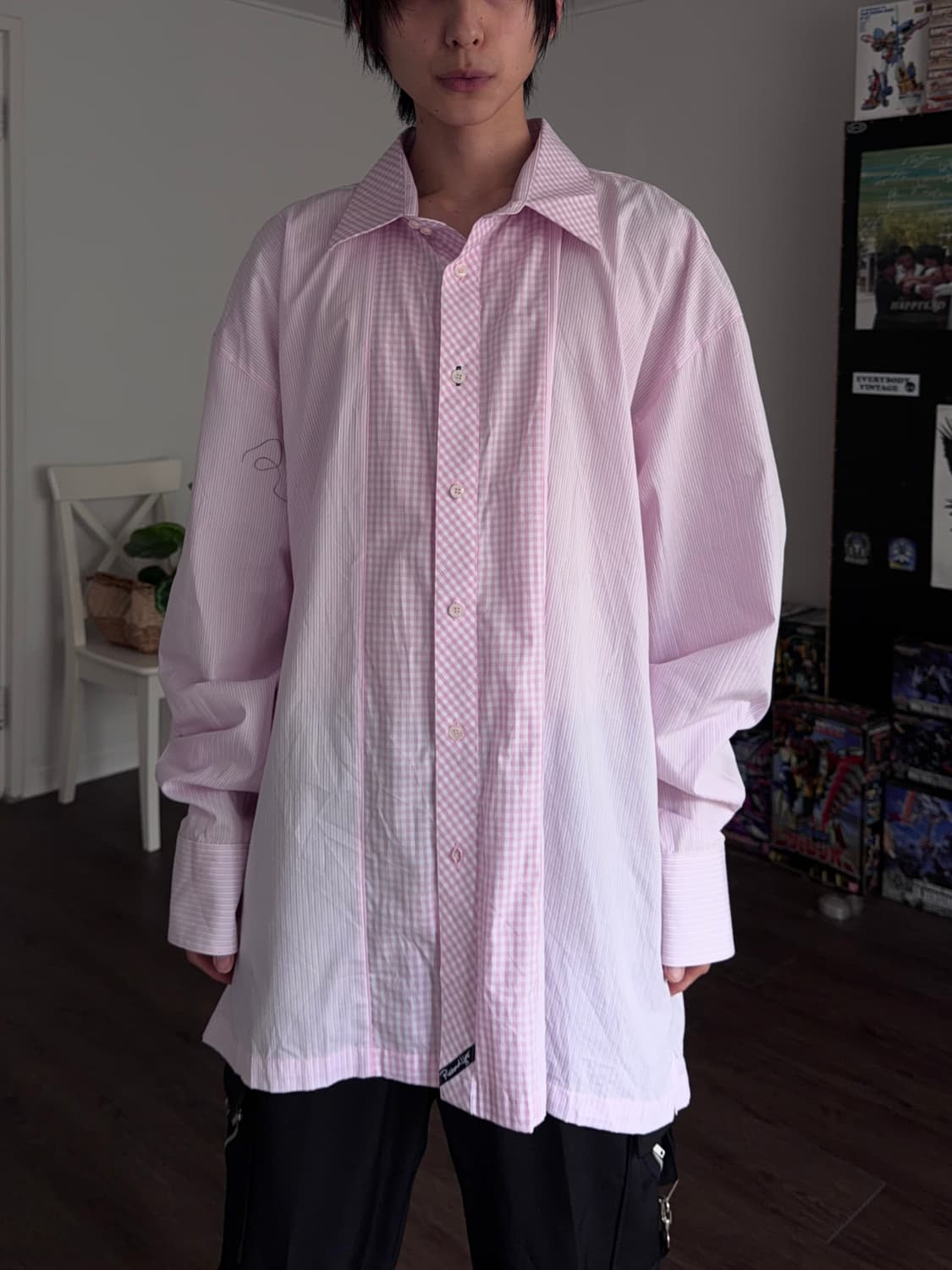 Richard Yoo 슈페리어 오버 패턴 믹스 셔츠 상품이미지4