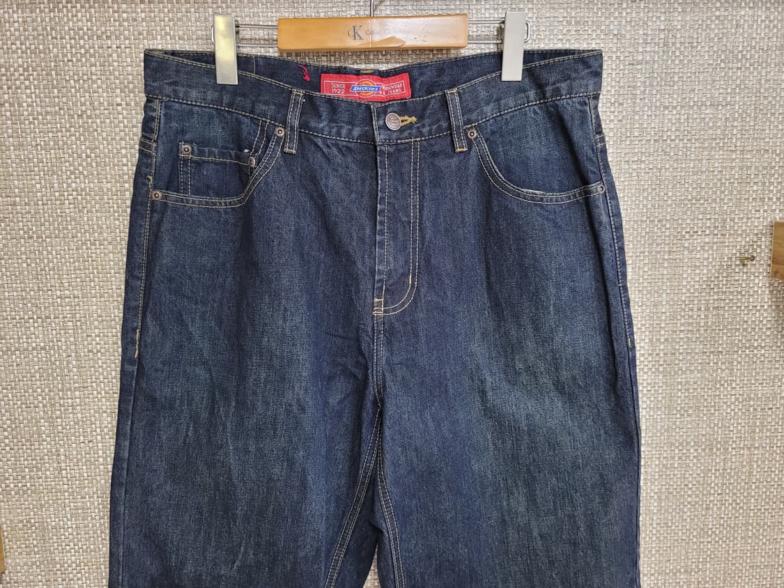34인치 디키즈 와이드핏 청바지 진청 아메카지 올드스쿨  힙합 상품이미지2