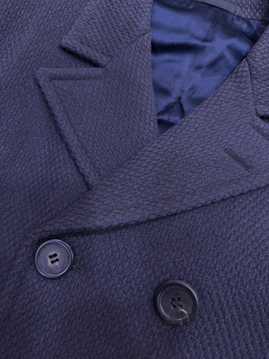 랑방 양모 숏 더블코트 피코트 라인 비스코스 그레이 46 상품이미지4